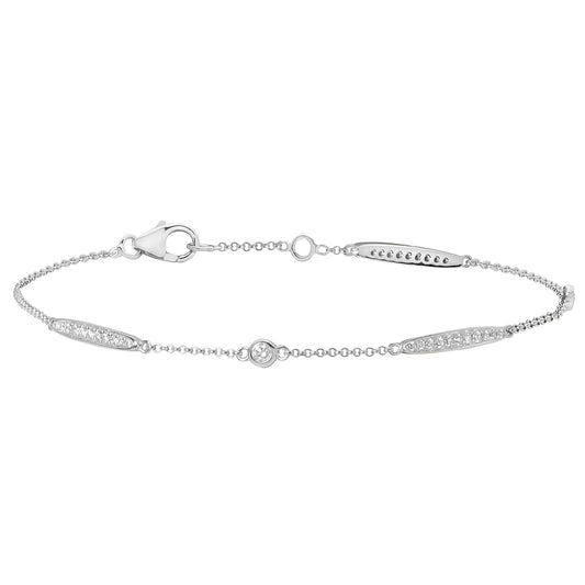 Dawn Petite Diamond Bracelet - 18k White Gold