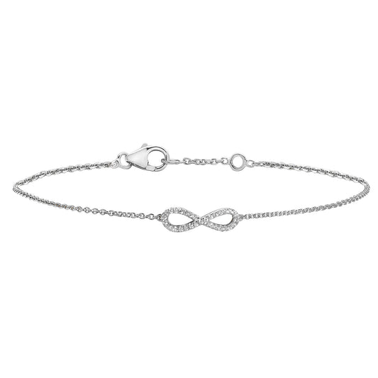 Infinity Petite Diamond Bracelet - 18k White Gold