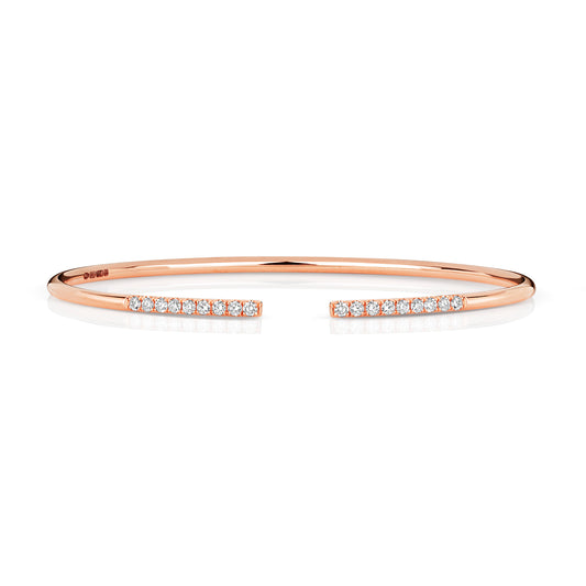 Romana Diamond Bangle - 18k Rose Gold