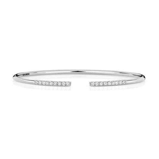 Romana Diamond Bangle - 18k White Gold