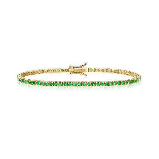 Monaco Tsavorite Bracelet - 18k Yellow Gold