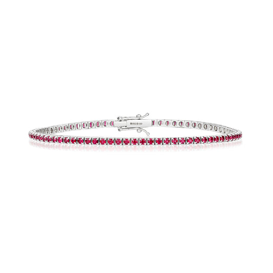 Vivienne Ruby Bracelet - 18k White Gold, 2.20ct