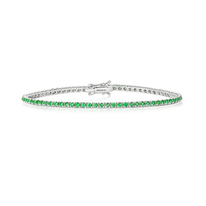 Monaco Tsavorite Bracelet - 18k White Gold, 2.20ct