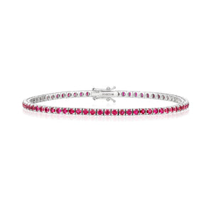 Vivienne Ruby Bracelet - 18k White Gold, 3.10ct