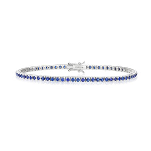 Malta Sapphire Bracelet - 18k White Gold, 3.10ct