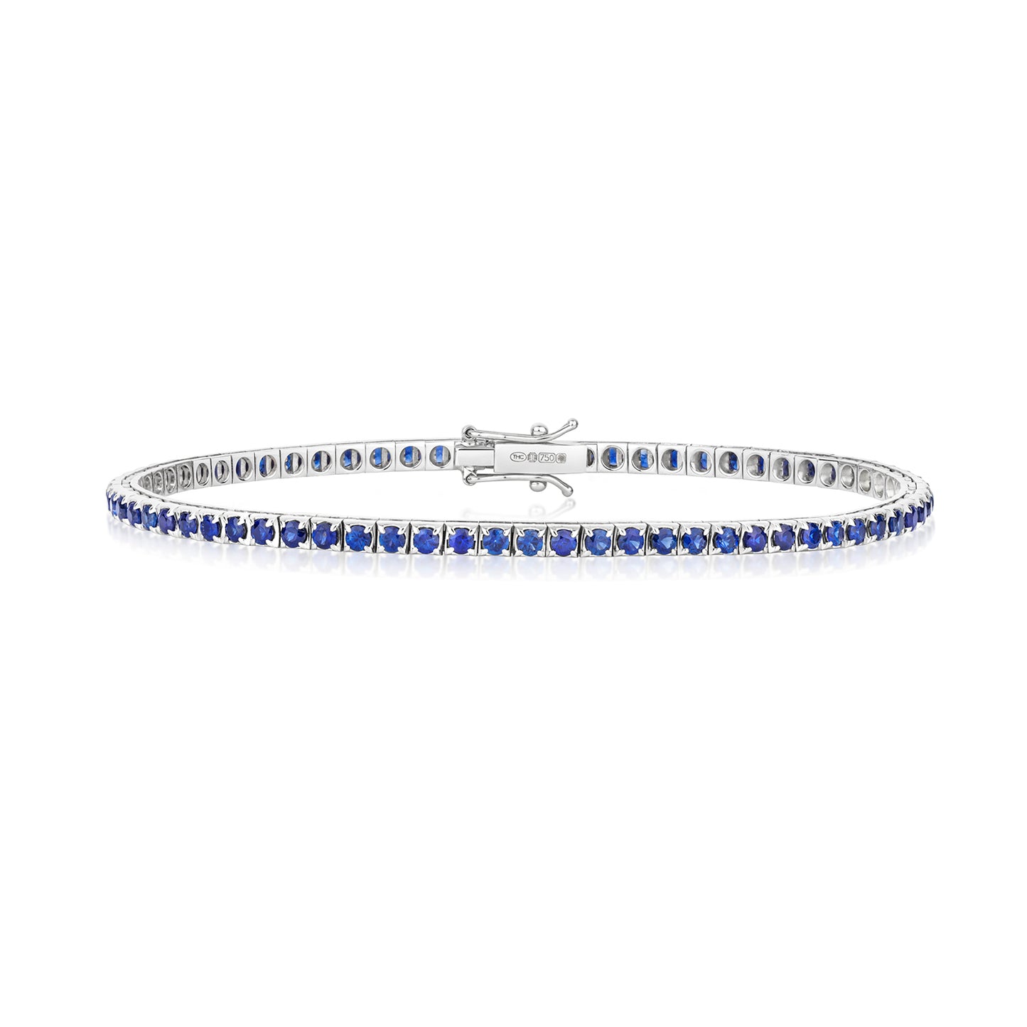 Malta Sapphire Bracelet - 18k White Gold, 3.10ct