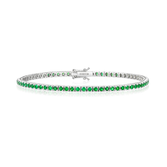 Monaco Tsavorite Bracelet - 18k White Gold, 3.10ct