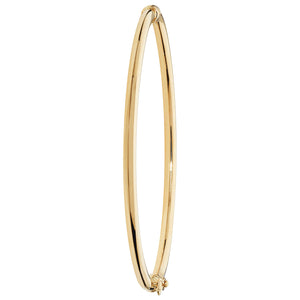 Christy No.1 Hinged Bangle - 9k Yellow Gold