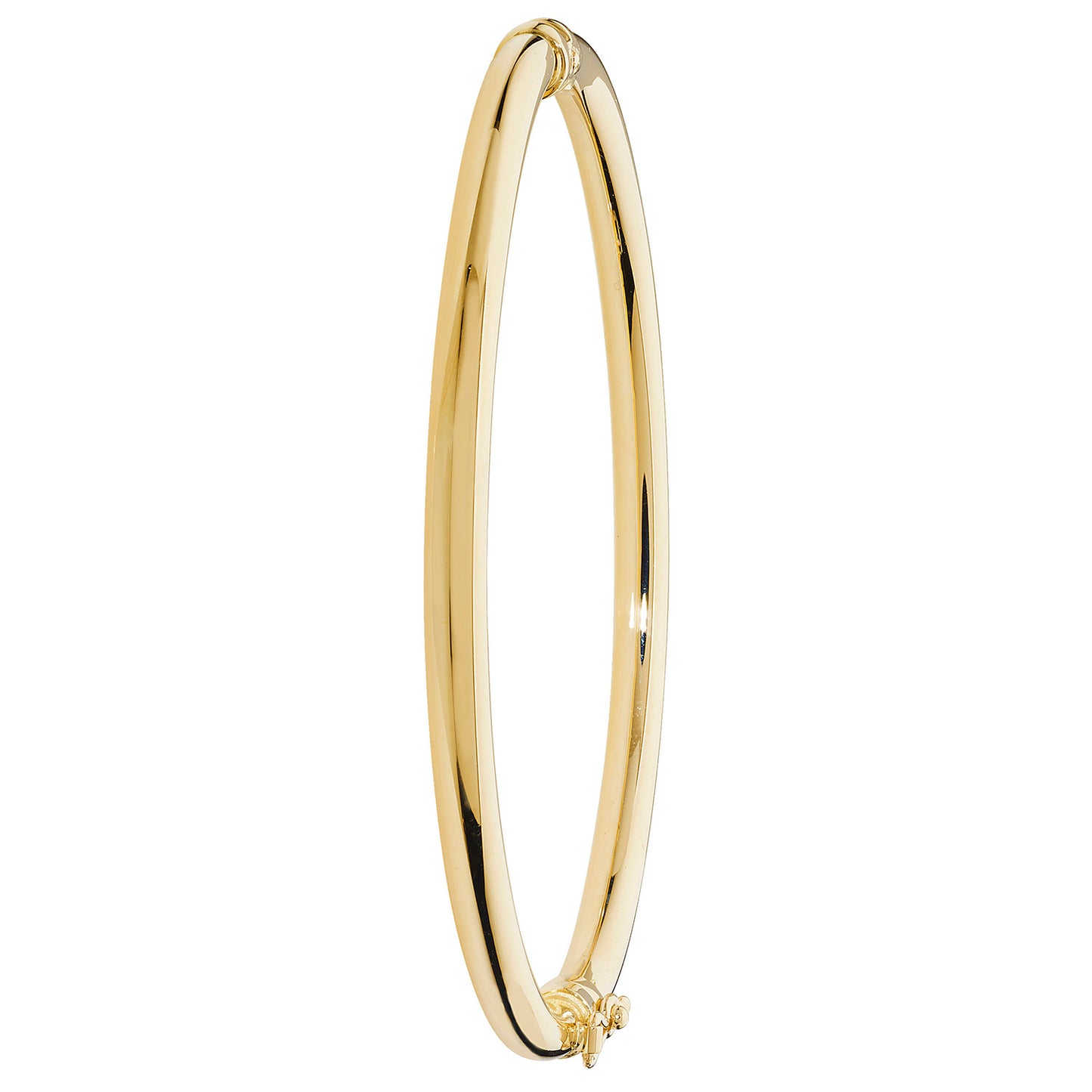 Christy No.2 Hinged Bangle - 9k Yellow Gold