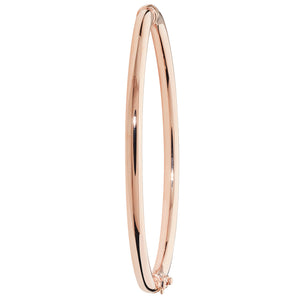 Christy No.2 Hinged Bangle - 9k Rose Gold