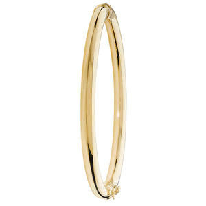 Christy No.3 Hinged Bangle - 9k Yellow Gold