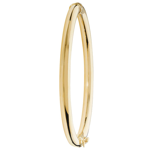 Christy No.3 Hinged Bangle - 9k Yellow Gold