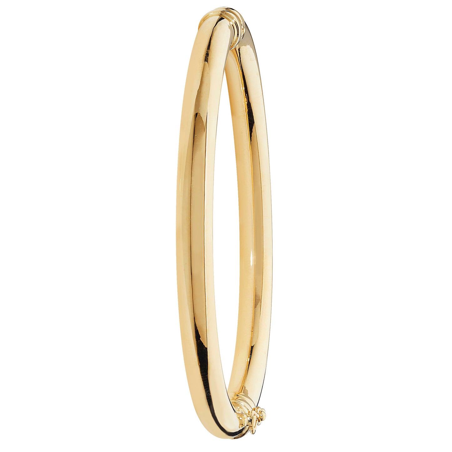 Christy No.4 Hinged Bangle - 9k Yellow Gold