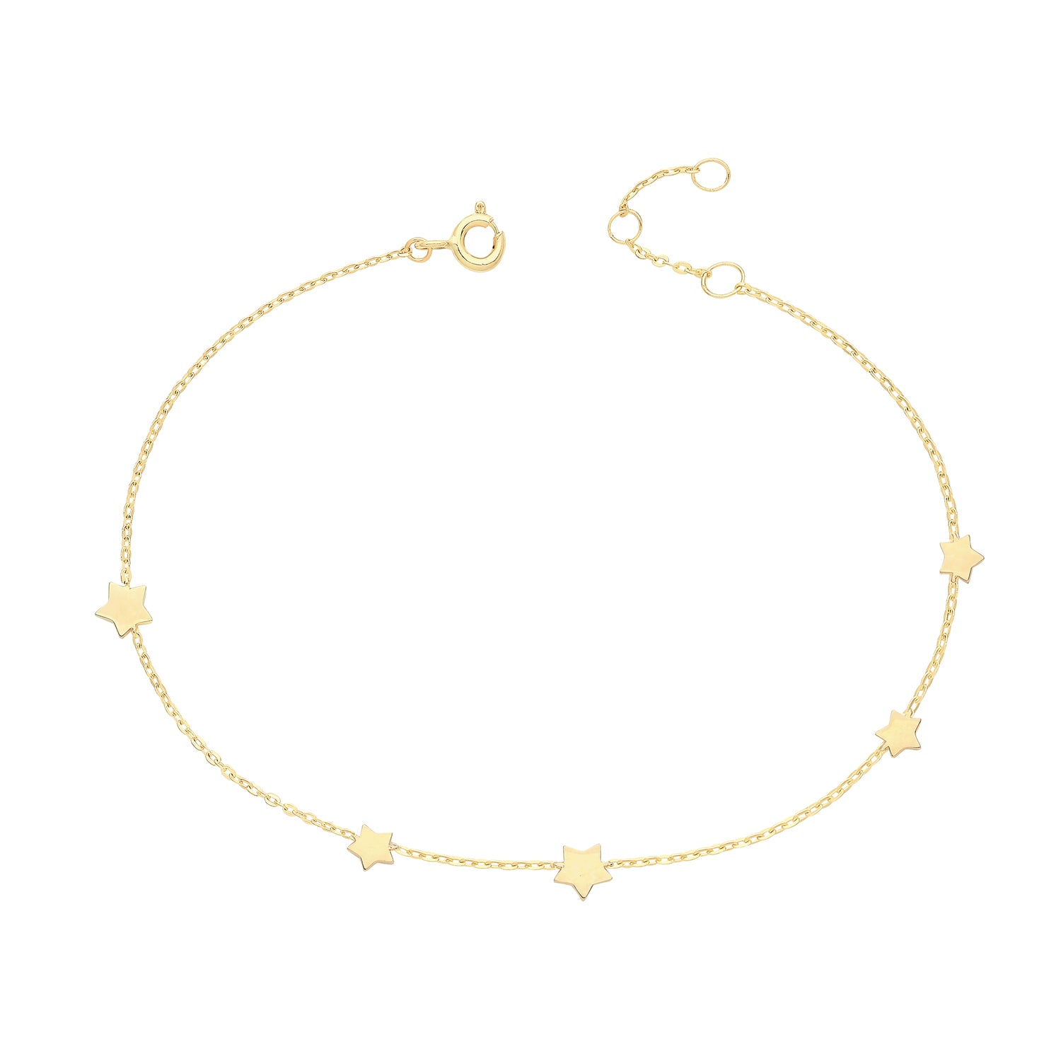 Starry Night Star Bracelet - 9k Yellow Gold