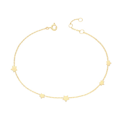 Starry Night Star Bracelet - 9k Yellow Gold
