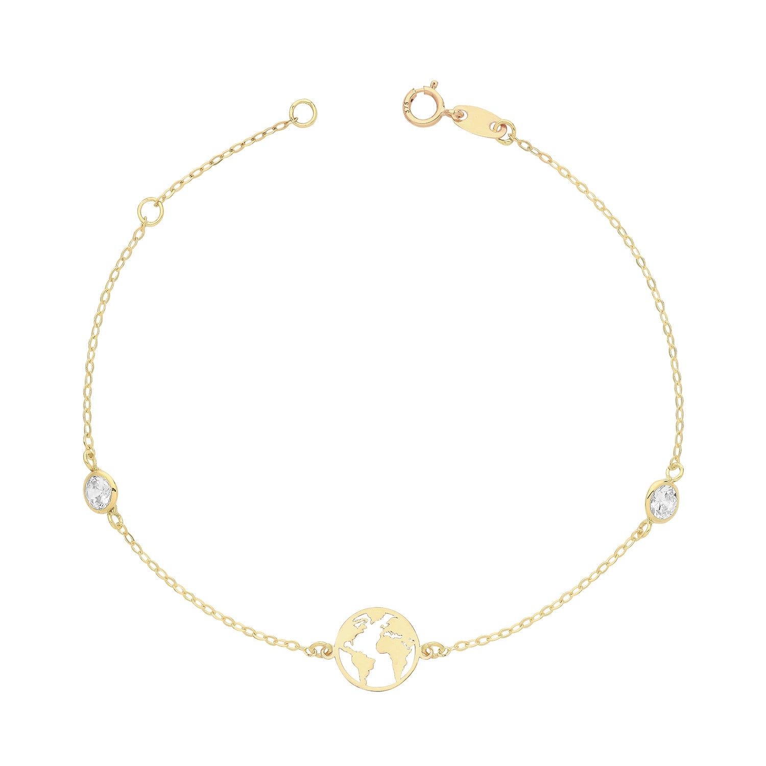 Wanderlust World Bracelet - 9k Yellow Gold
