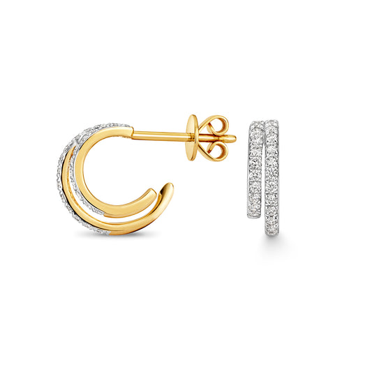 Simone Diamond Earrings - 9ct Yellow Gold