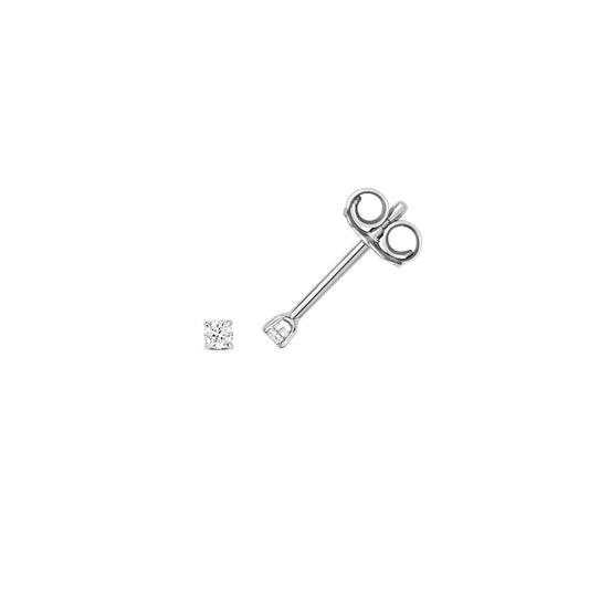 Kourtney 4 Claw Earring Studs 18ct White Gold - 0.06ct Diamonds