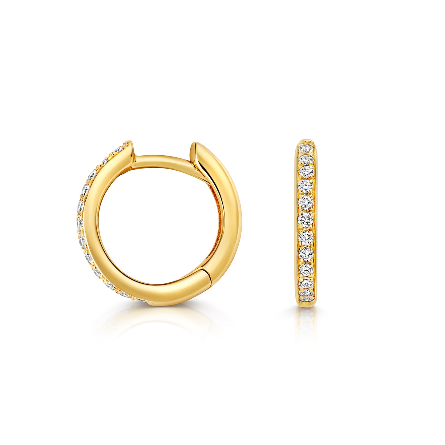 Kaia Diamond Hoop Earrings - 18ct Yellow Gold