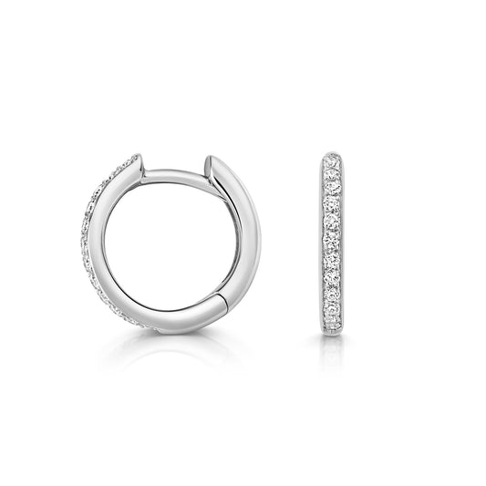 Kaia Diamond Hoop Earrings - 18ct White Gold