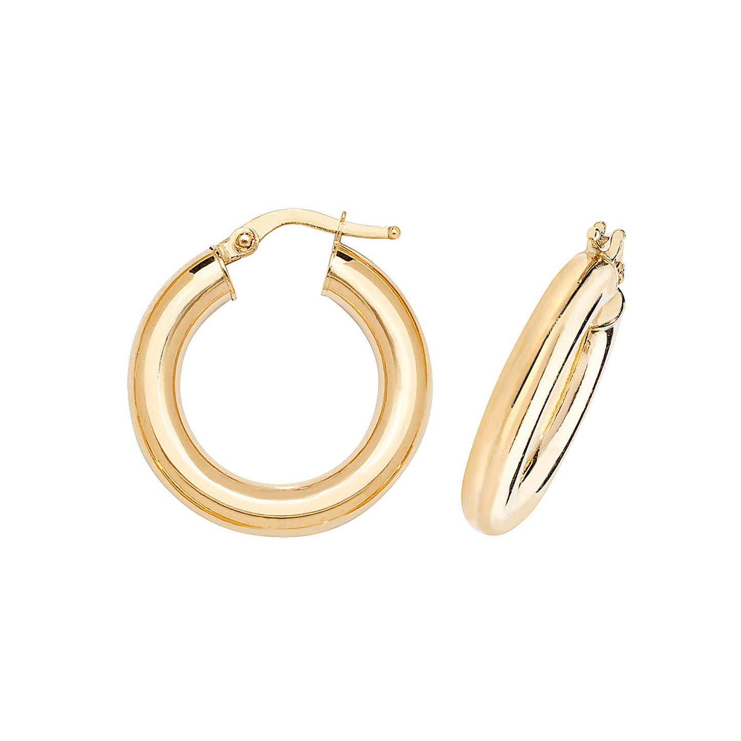 Kendall Chunky Hoop Earrings - 15mm 9ct Yellow Gold