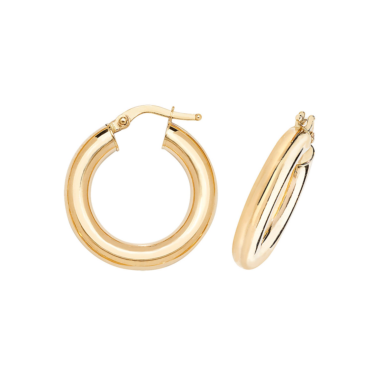 Kendall Chunky Hoop Earrings - 15mm 9k Yellow Gold