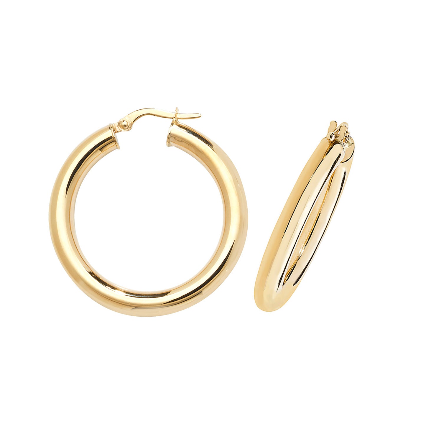 Kendall Chunky Hoop Earrings - 25mm 9ct Yellow Gold