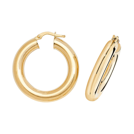 Kendall Extra Chunky Hoop Earrings - 20mm 9ct Yellow Gold