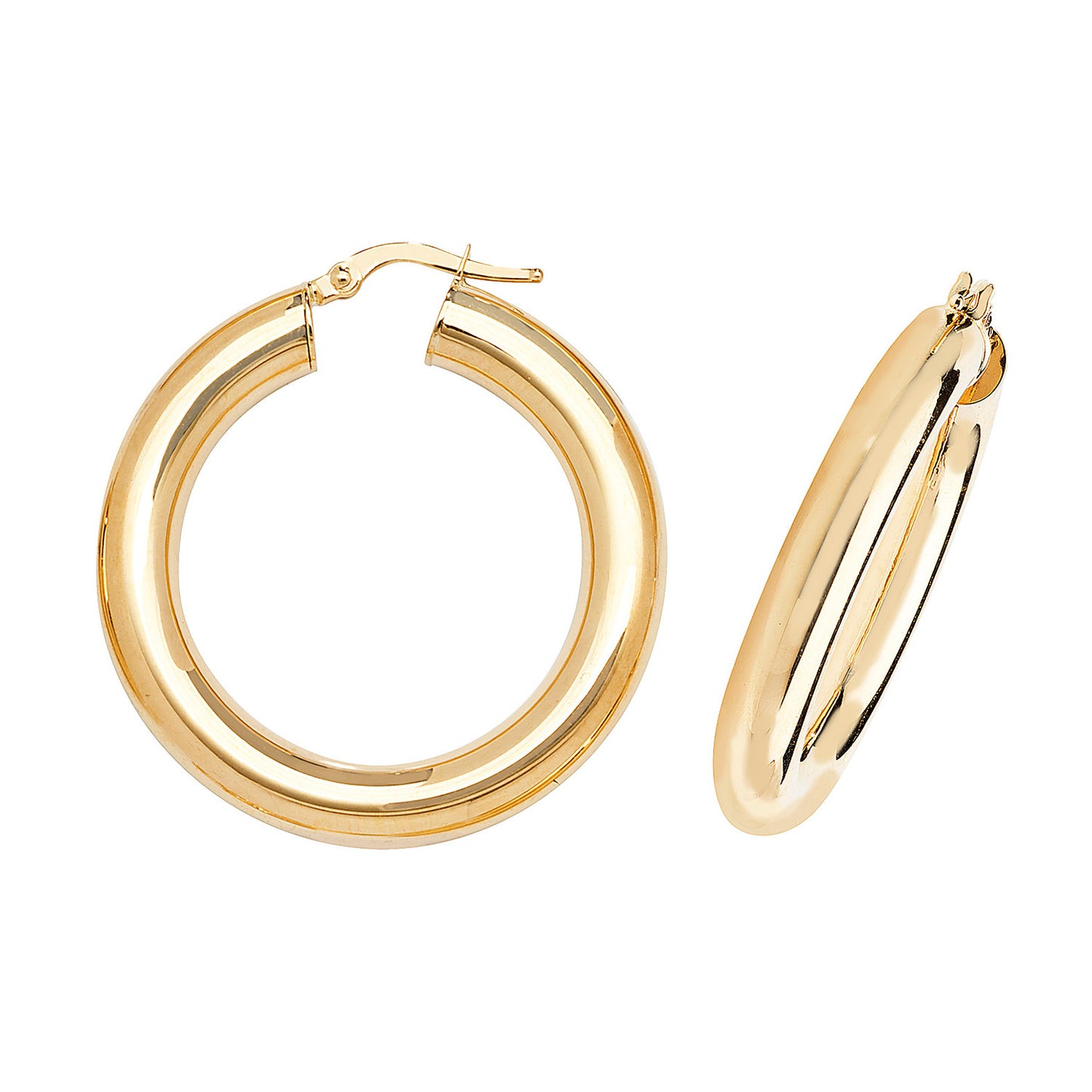 Kendall Extra Chunky Hoop Earrings - 25mm 9ct Yellow Gold