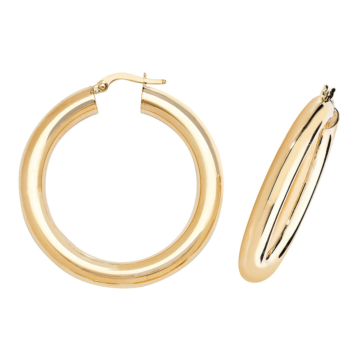 Kendall Extra Chunky Hoop Earrings - 30mm 9ct Yellow Gold