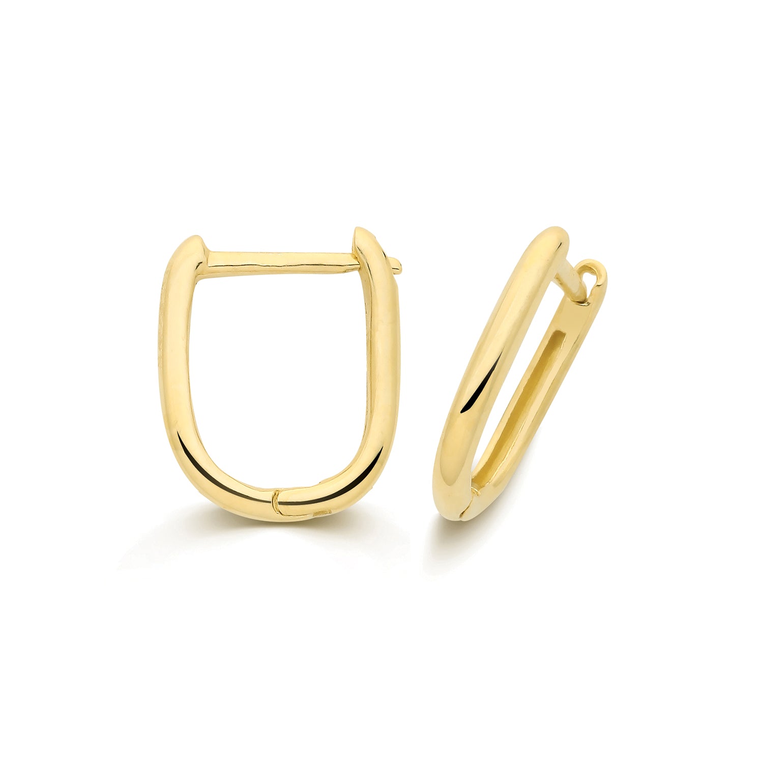 Lloyds Square Huggie Hoop Earrings - 9k Yellow Gold
