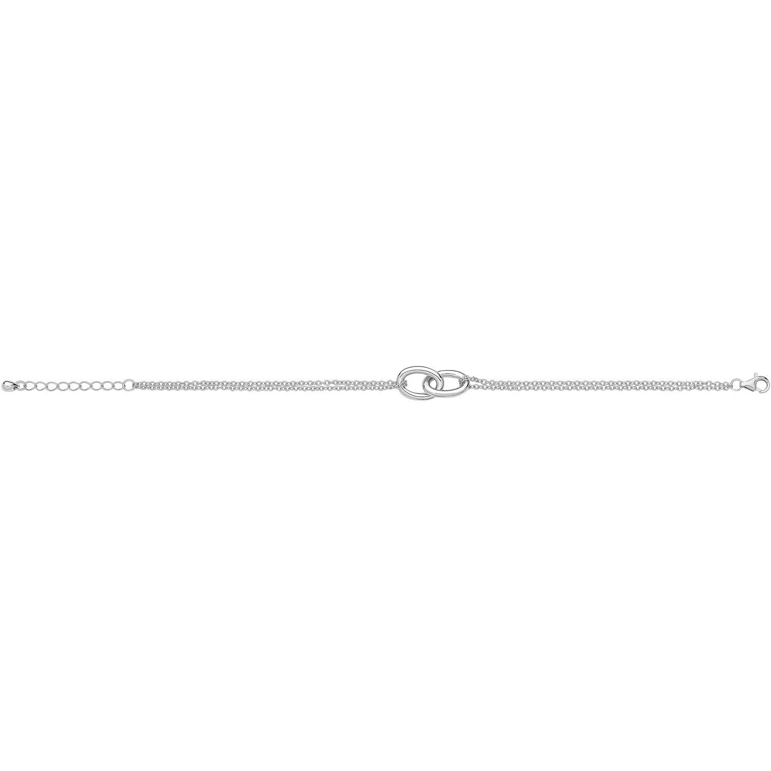 Interlinking Unity Bracelet - Rhodium Plated Silver