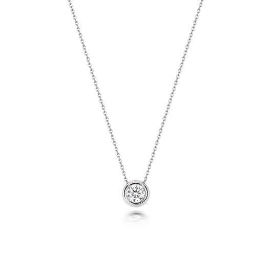 Selene Single Diamond Necklace - 0.20ct White Gold