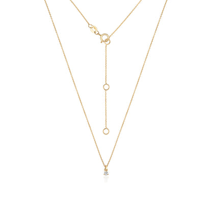 Jenner Diamond 3 Claw Necklace, 18k Yellow Gold - 0.05ct