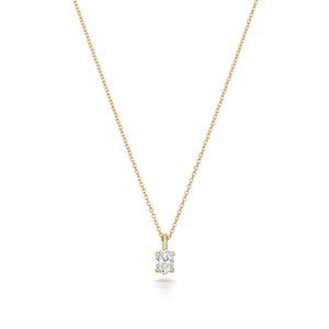 Naomi Diamond Oval Cut Necklace - 18k Yellow Gold