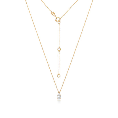 Naomi Diamond Oval Cut Necklace - 18k Yellow Gold