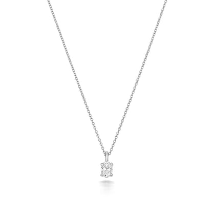 Naomi Diamond Oval Cut Necklace - 18k White Gold