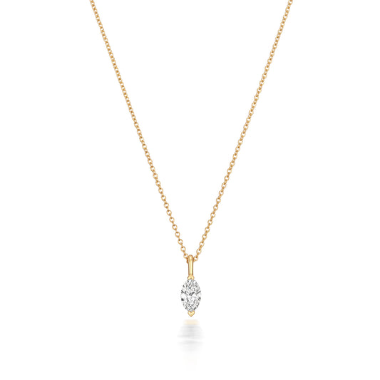 Naomi Diamond Marquise Cut Necklace - 18k Yellow Gold