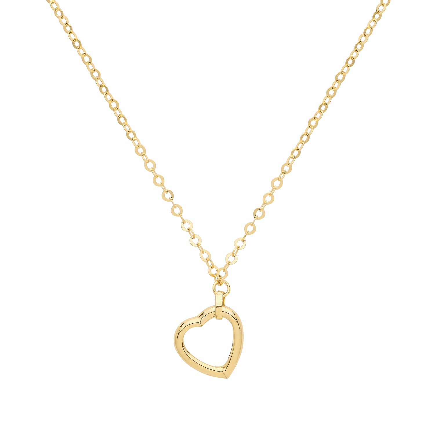 Cherish Golden Heart Necklace - 9k Yellow Gold