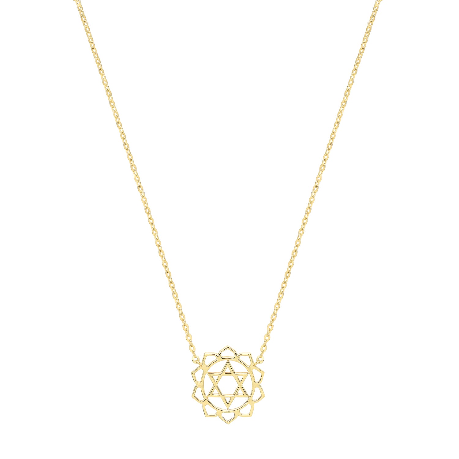 Adore Mandala Necklace - 9k Yellow Gold