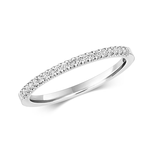 Esme Half Eternity Ring - 0.16ct Diamond 9k White Gold