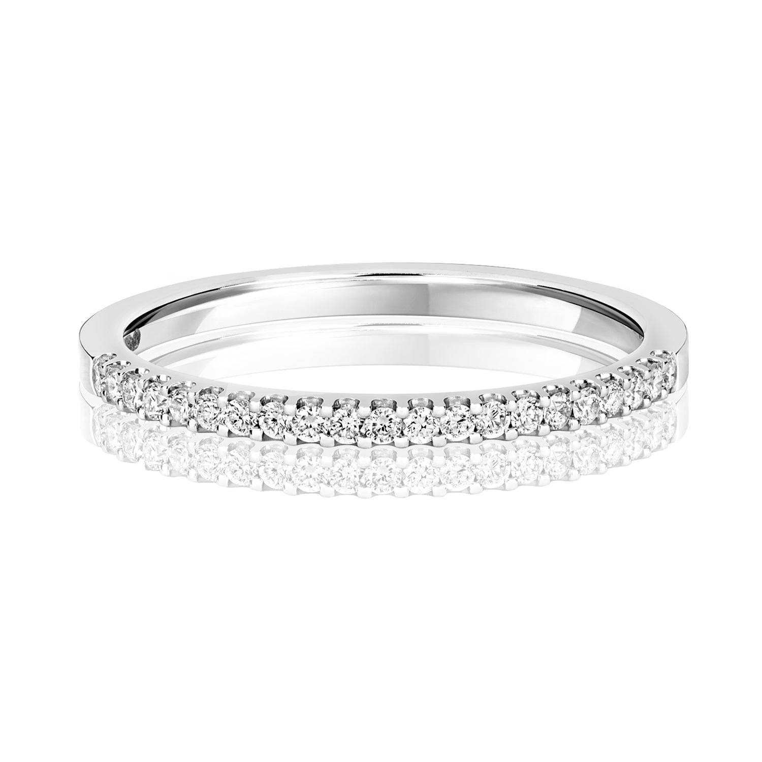 Esme Half Eternity Ring - 0.16ct Diamond 9k White Gold