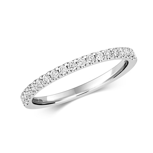 Esme Half Eternity Ring - 0.26ct Diamond 9k White Gold