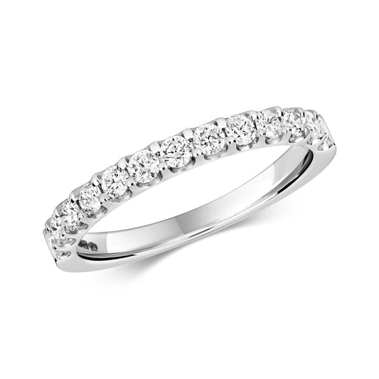 Esme Half Eternity Ring - 0.52ct Diamond  9k White Gold