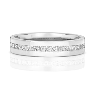 Zenith Half Eternity Diamond Wedding Band - 9k White Gold