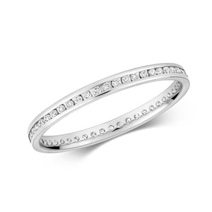 Elena Full Eternity Diamond Ring - 9k White Gold