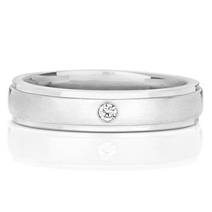 Solace Diamond Wedding Band - 9k White Gold