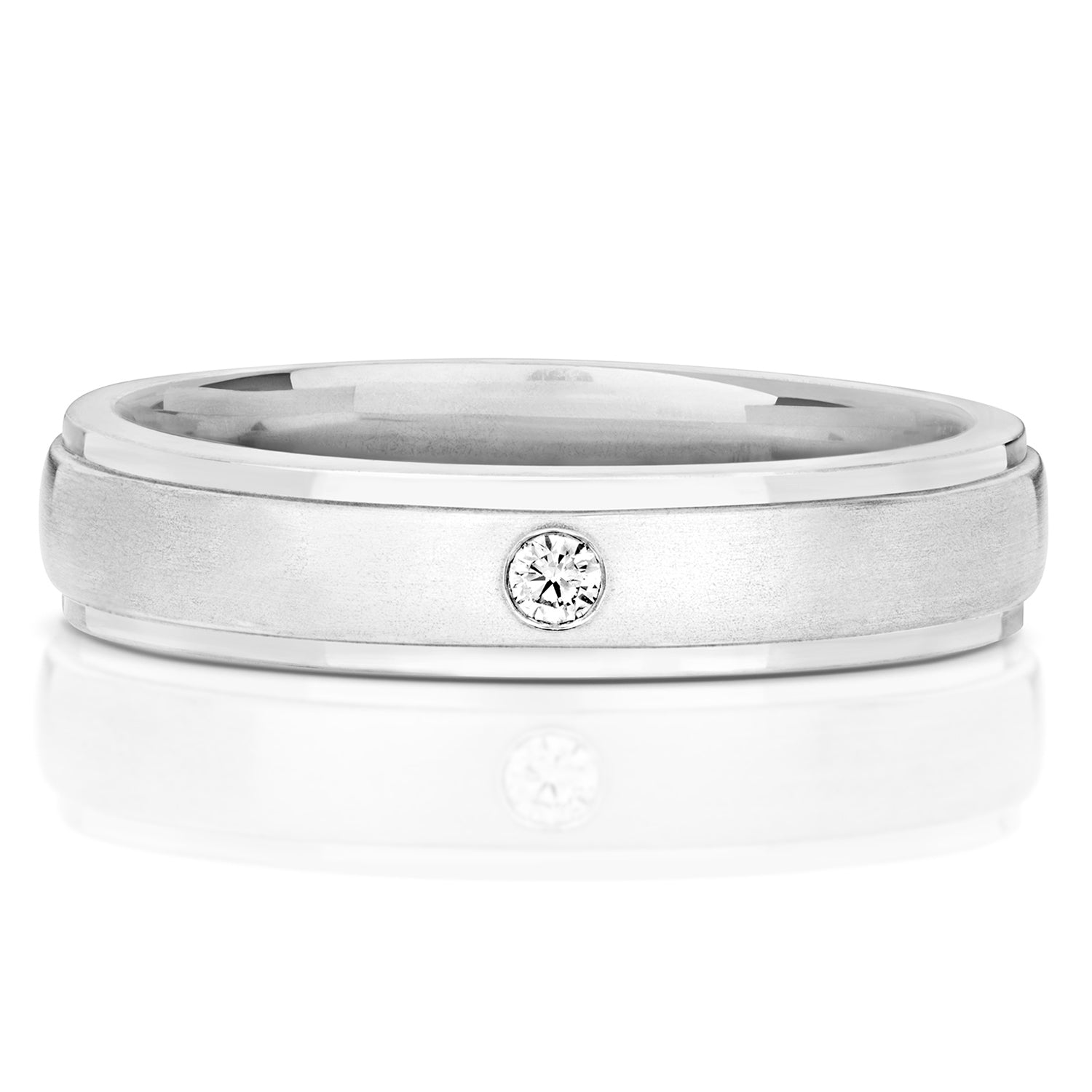 Solace Diamond Wedding Band - 9k White Gold