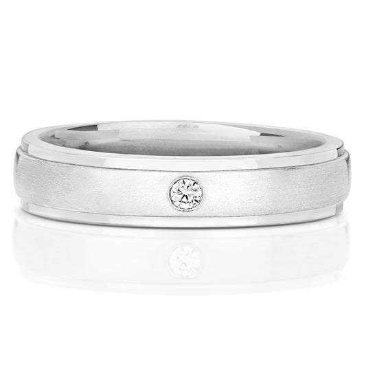 Solace Diamond Wedding Band - 9k White Gold