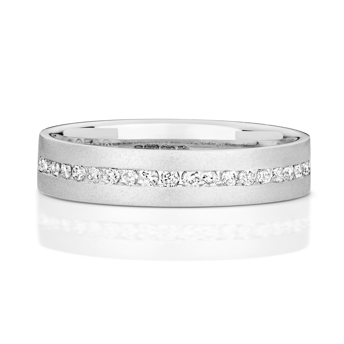 Soluna Half Eternity Diamond Wedding Band - 9k White Gold